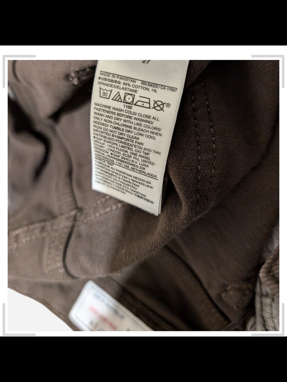 Pre-owned GAP Dark Brown Maxi Skirt with Front Center Slit - Picture 6 of 6